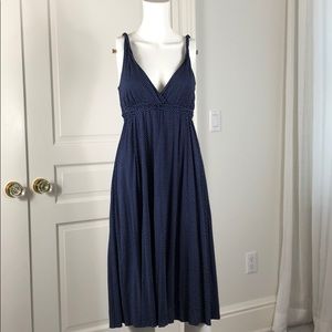 GAP navy polka dot rayon jersey dress s/l XS